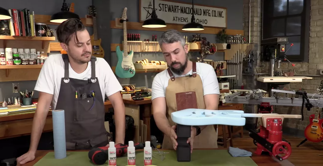 Polieren der Gitarre