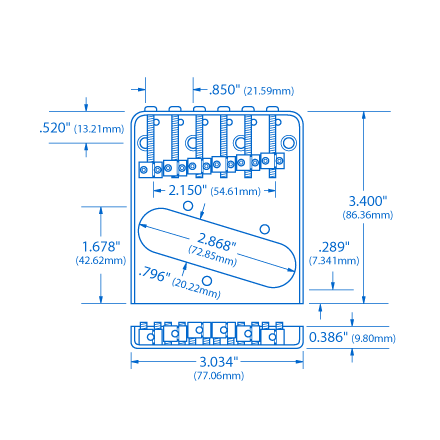 Herkömmliche 6-SaddleBrücke für Telecaster Herkömmliche 6-SaddleBrücke für Telecaster