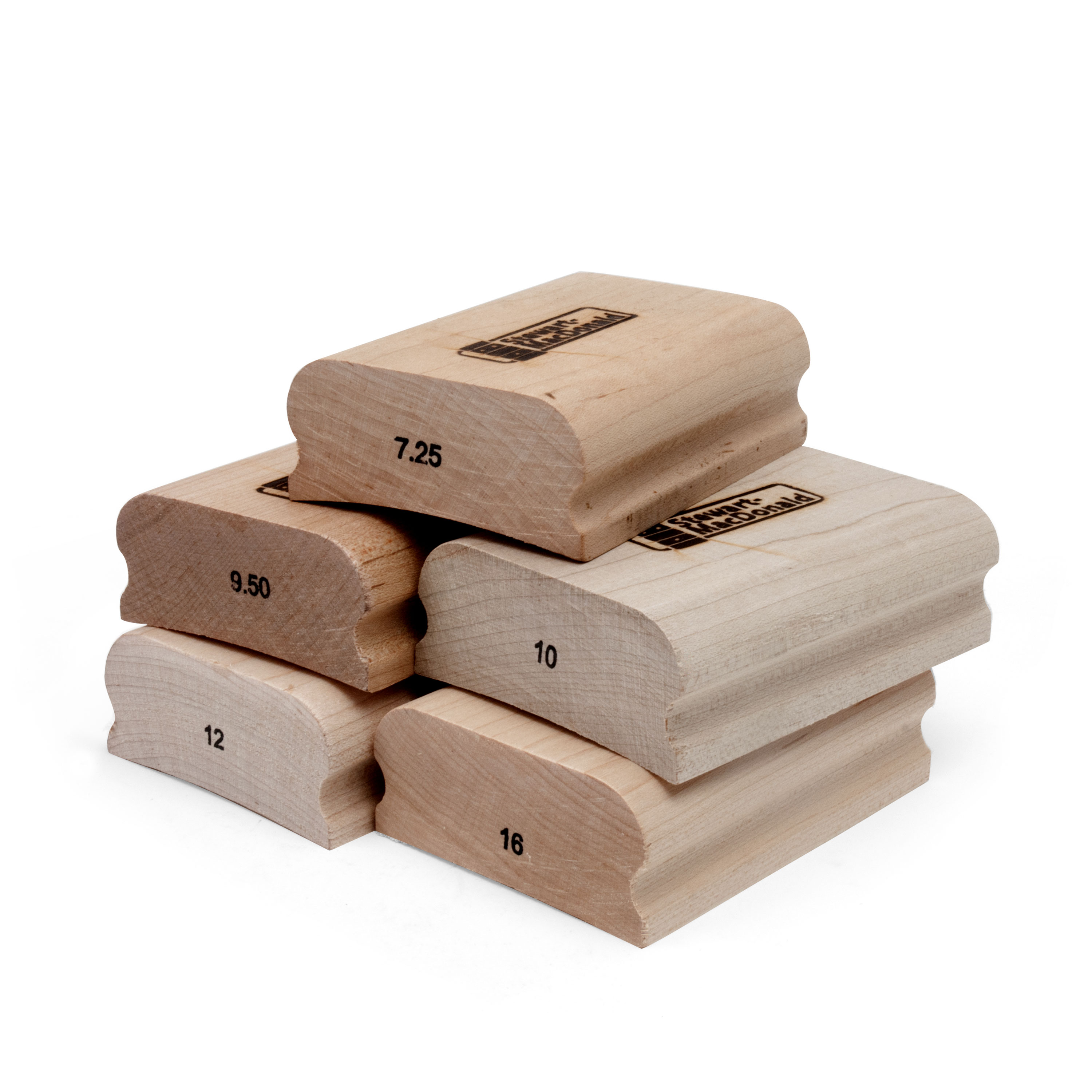 Kleines Set mit 4"-Radius-Schleifklötzen, 5er-Set