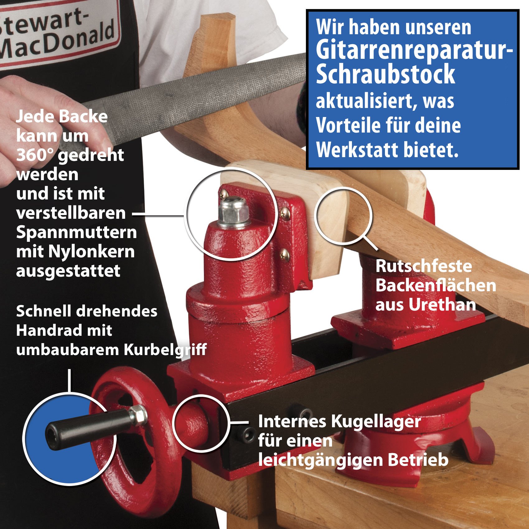 Gitarrenreparatur-Schraubstock