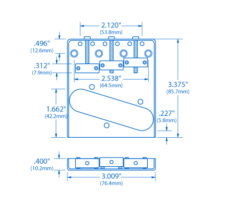 Herkömmliche 3-SaddleBrücke für Telecaster Herkömmliche 3-SaddleBrücke für Telecaster