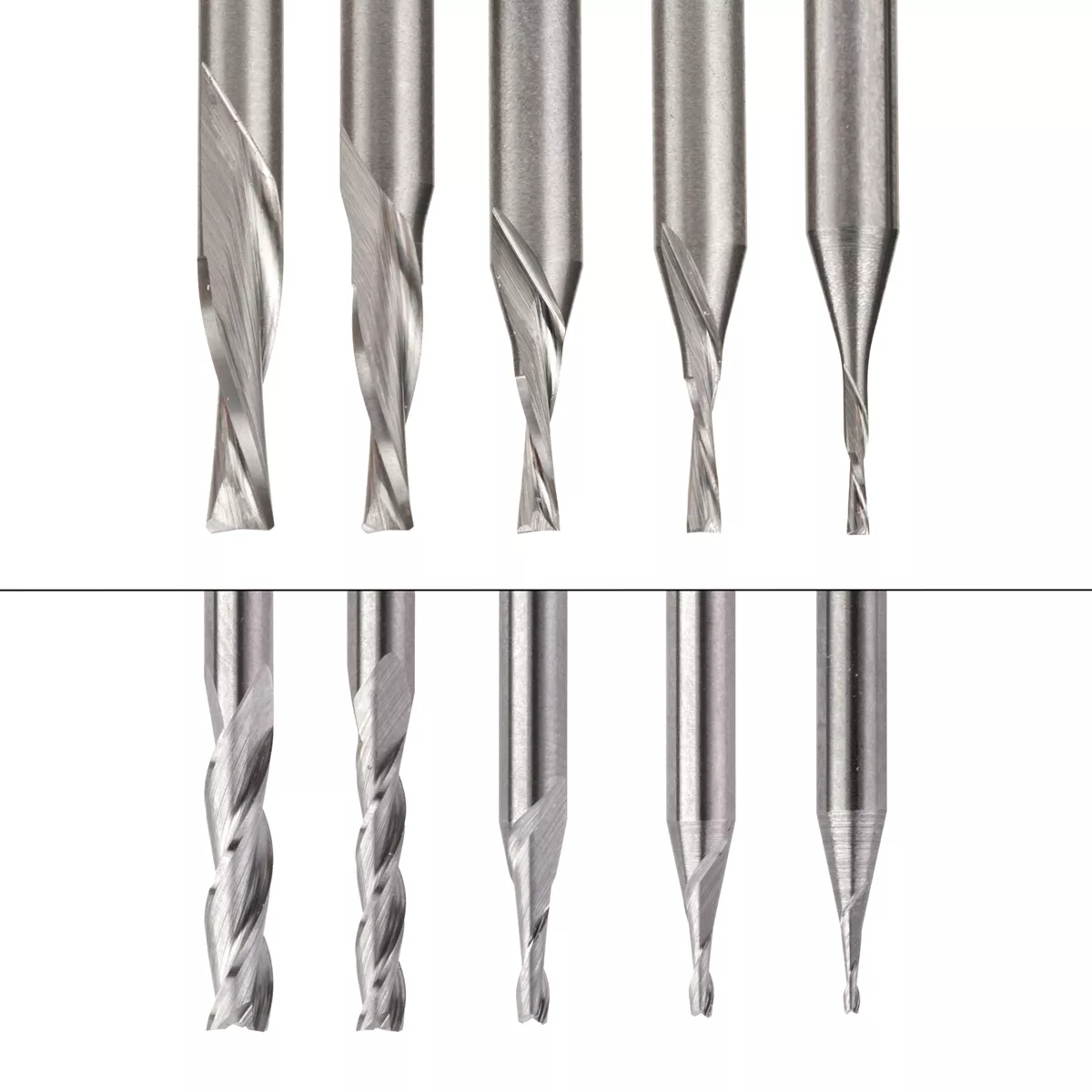 Hartmetall-Auf- und Abschnitt-Inlay-Router-Bits – Satz à 10 Hartmetall-Auf- und Abschnitt-Inlay-Router-Bits – Satz à 10