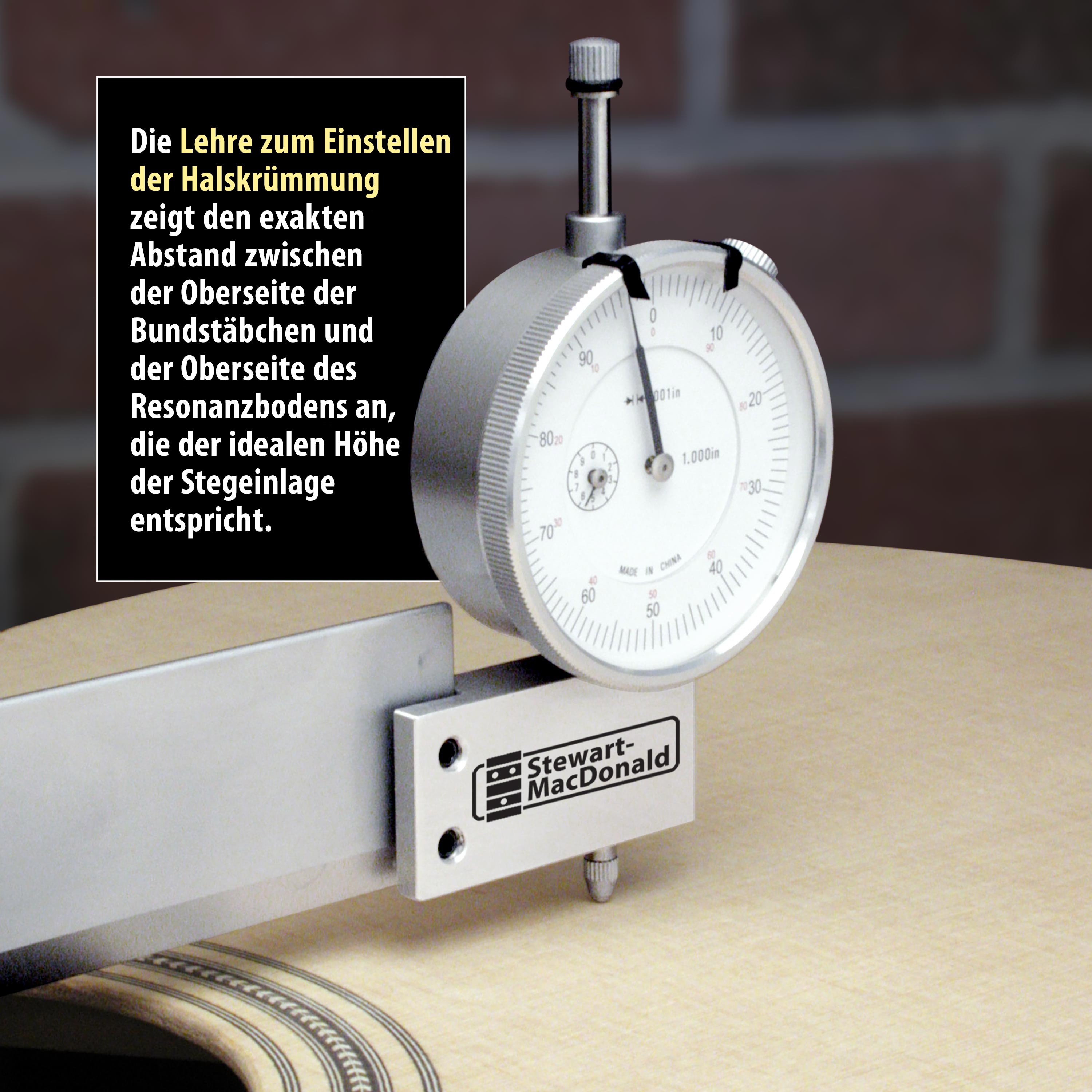 Lehre zum Einstellen der Halskrümmung