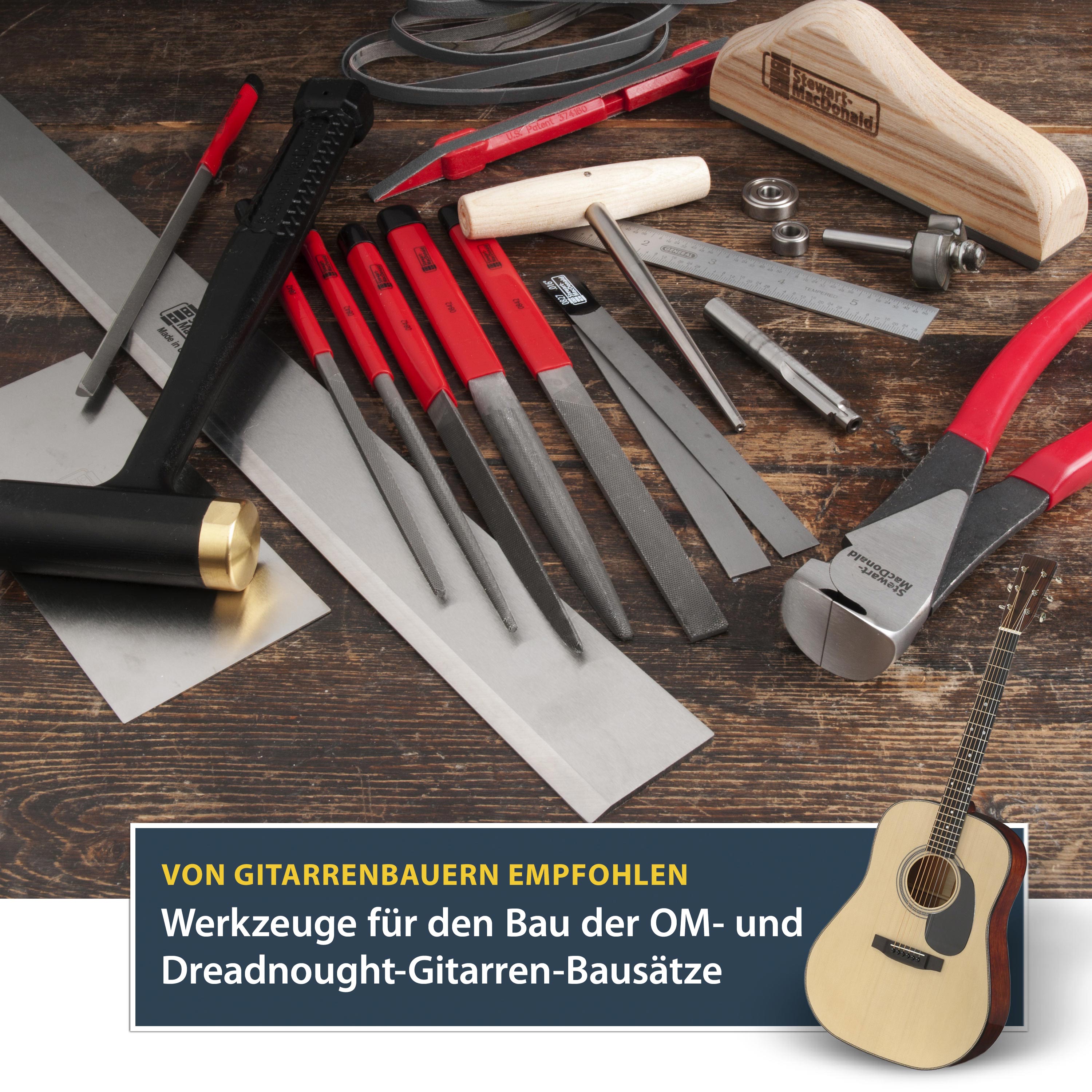 Werkzeugset für Dreadnought- und OM-Gitarren-Bausatz Werkzeugset für Dreadnought- und OM-Gitarren-Bausatz