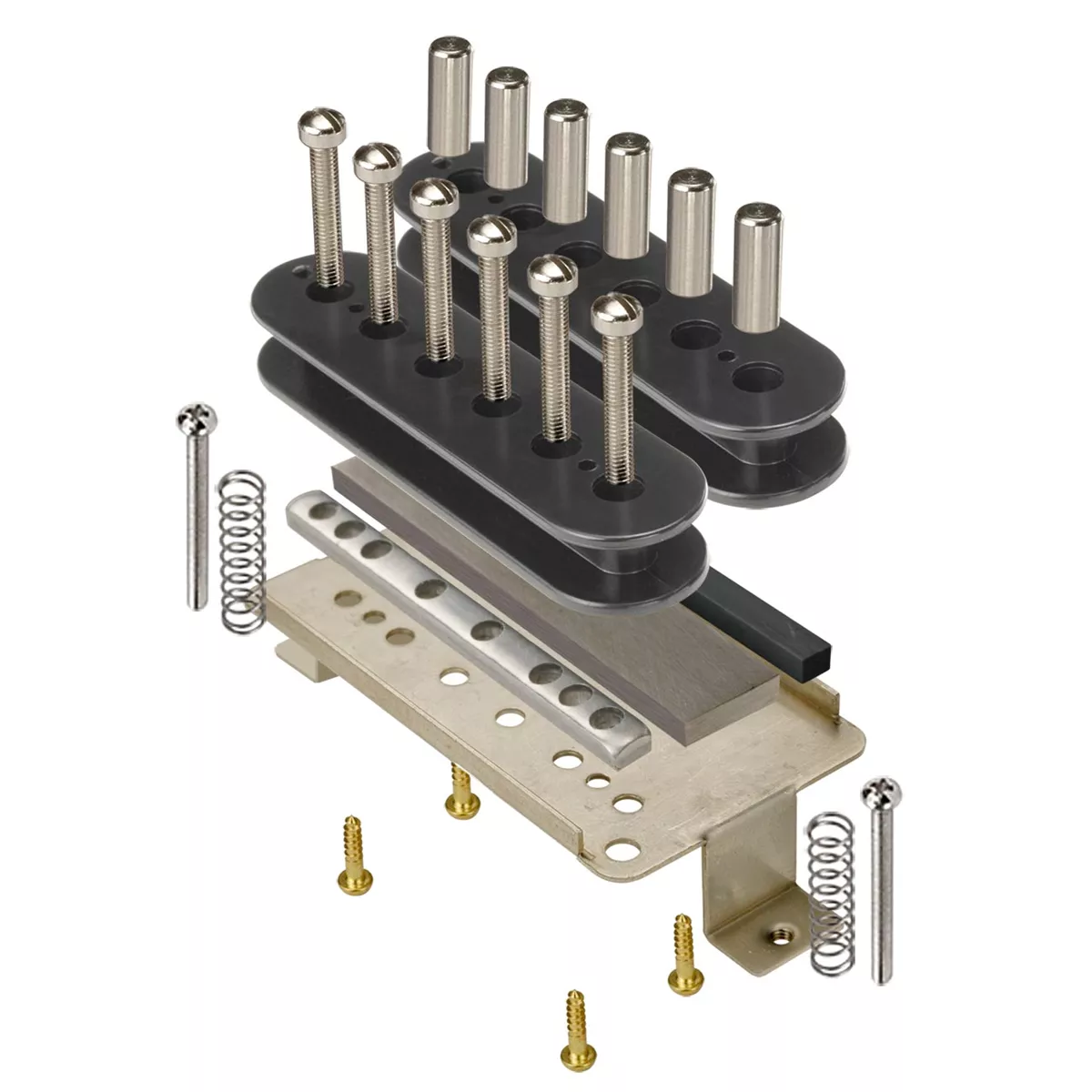 Humbucker Kit, mit Alnico 5 Magneten und schwarzen Bobbins Humbucker Kit, mit Alnico 5 Magneten und schwarzen Bobbins