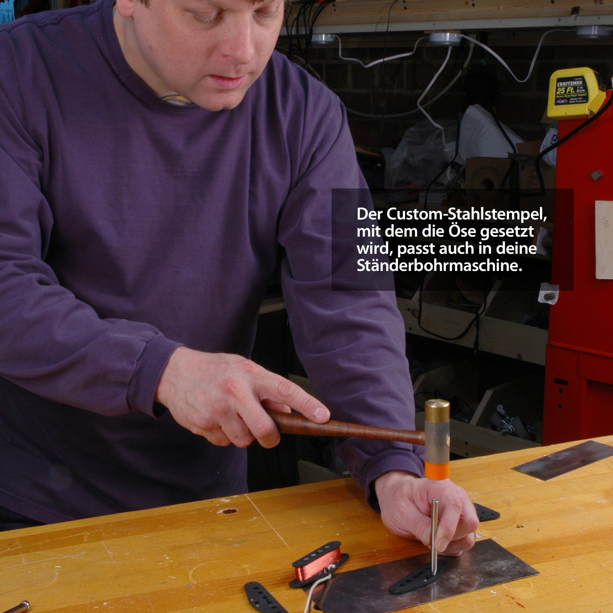 Werkzeug und Bit zum Einstellen der Öse