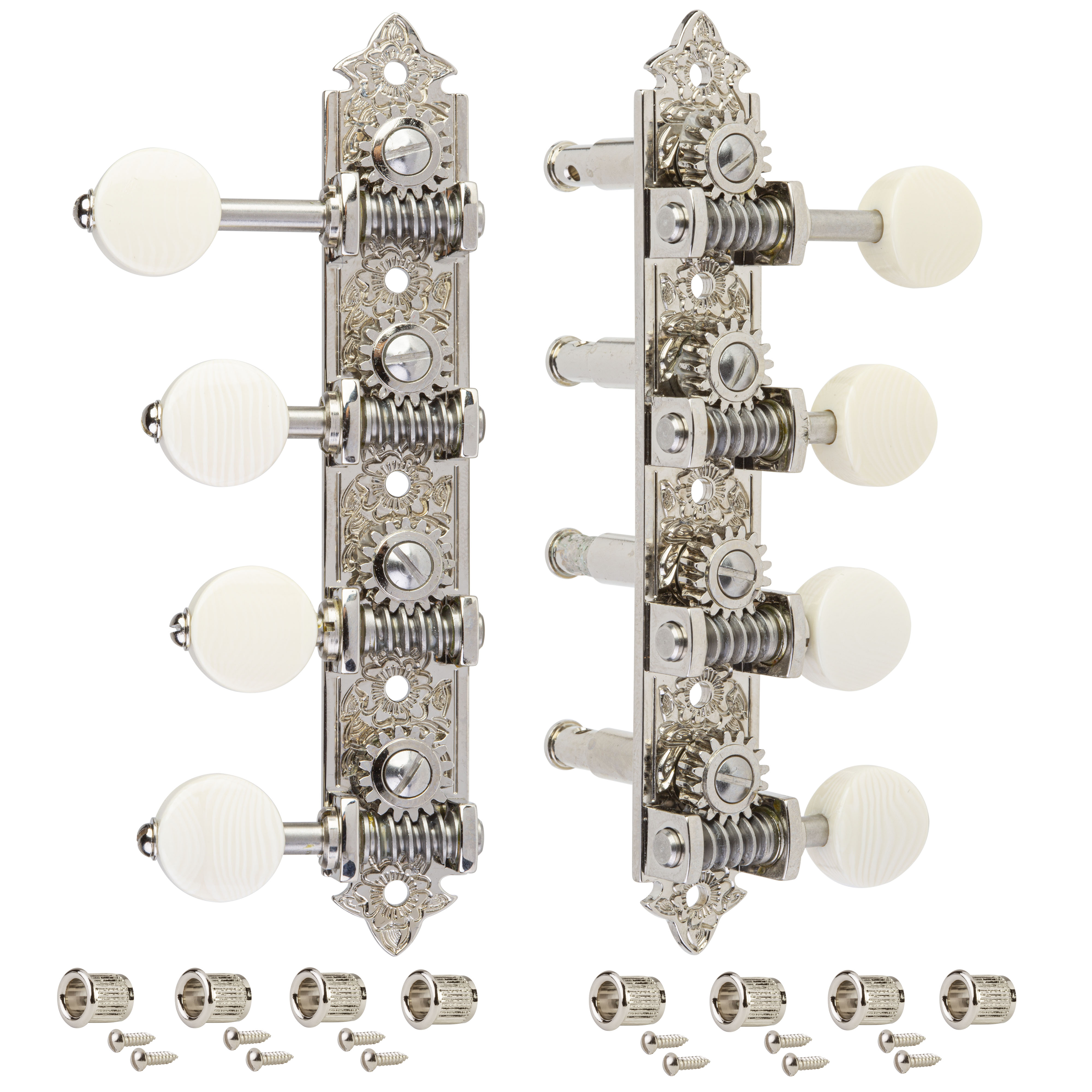 Waverly F-Style-Mandoline mit Ivoroid-Knöpfen, heller Nickel