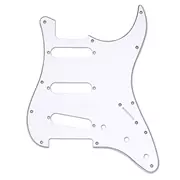 Strat Schlagbrett, weiß / schwarz / weiß