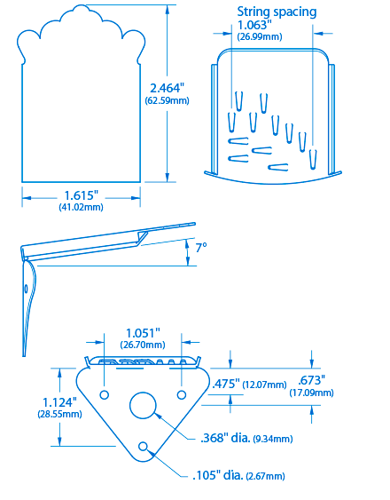 StewMac Mandolin-Tailpiece