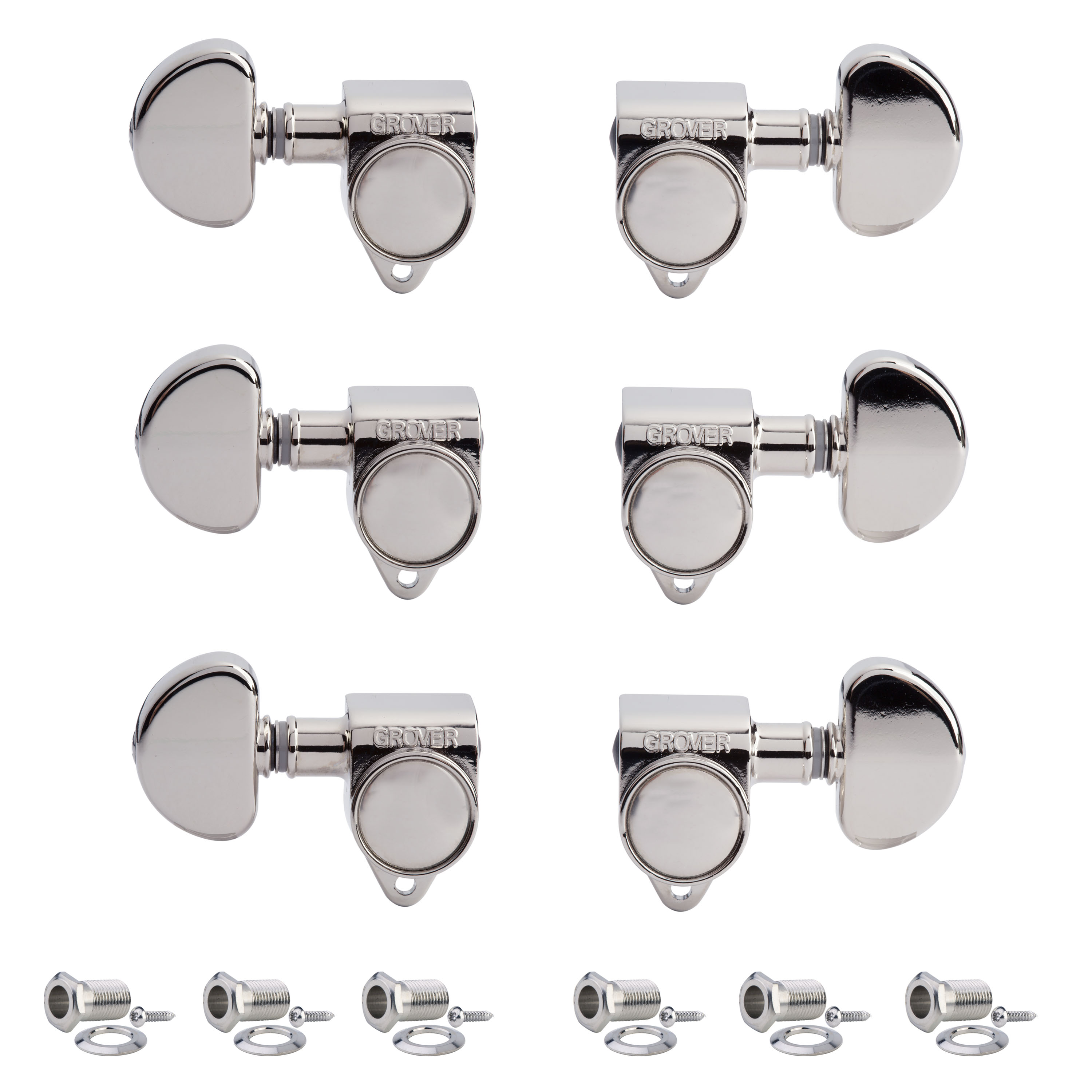Grover Original Rotomatics (102 Series) 3+3 Tuners, 14:1 ratio, nickel
