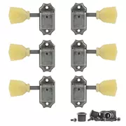 3+3 Tuning Machines im Golden Age Vintage Keystone-Stil, relic Nickel