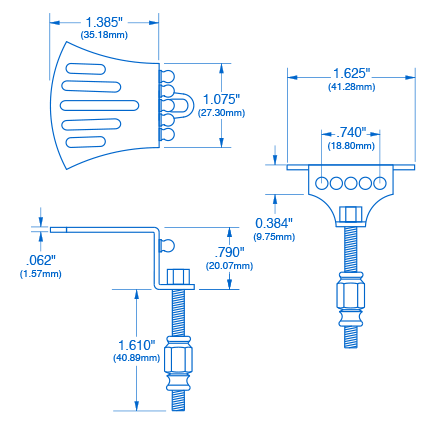 Banjo-Tailpiece mit Pisgah Hawktail