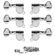 Golden Age 3+3 Tuner mit ovalem Drehknopf, Chrom