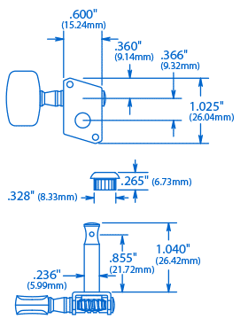 „Economy Open Gear 3+3“-Stimmmechaniken