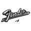 Fender Verstärker-Logo, schwarz, silber/schwarz Fender Verstärker-Logo, schwarz, silber/schwarz