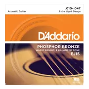 D'Addario Phosphor Bronze Wunde Akustikgitarre Saiten, Extra Light (EJ15)