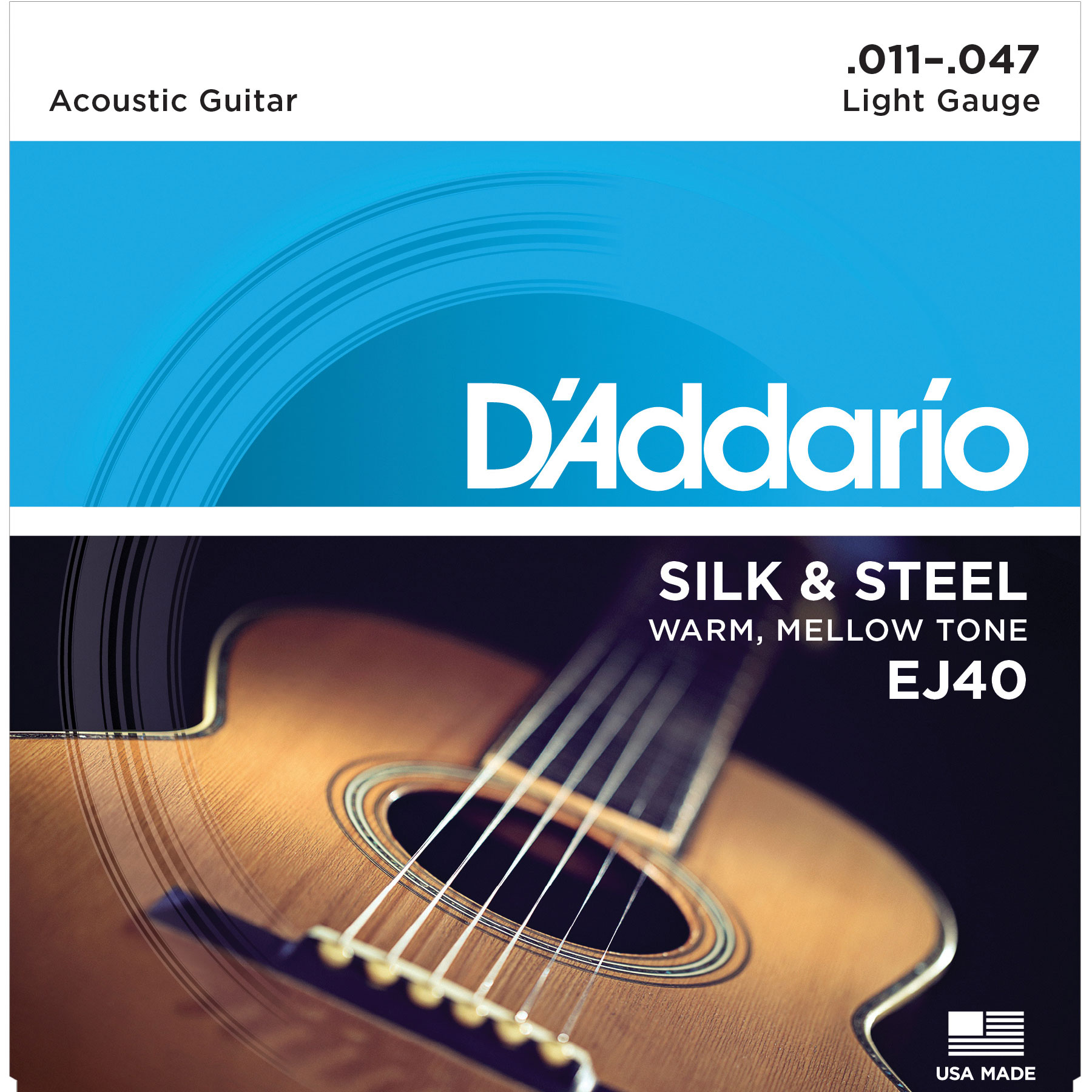 D'Addario Akustische Seiden- und Stahl-Folken-Gürtelringe D'Addario Akustische Seiden- und Stahl-Folken-Gürtelringe