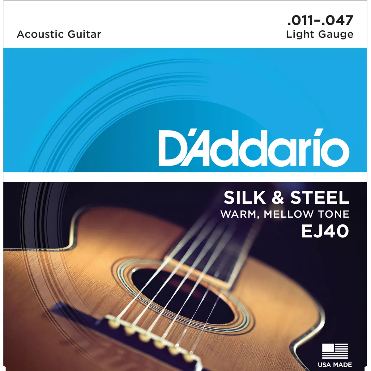 D'Addario Akustische Seiden- und Stahl-Folken-Gürtelringe D'Addario Akustische Seiden- und Stahl-Folken-Gürtelringe