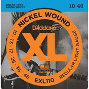 D'Addario XL E-Gitarre Saiten mit Nickelwunde, normales Licht (EXL110)