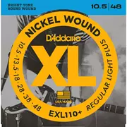 D'Addario XL E-Gitarre Saiten mit Nickel-Wunde, Regular Light Plus (EXL110+)