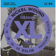 D'Addario XL E-Gitarre Saiten mit Nickelwunde, mittel/blau-Jazz-Fels (EXL115)