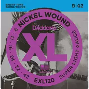 D'Addario XL E-Gitarre Saiten mit Nickel-Wunde, Super Light (EXL120)