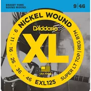 D'Addario XL E-Gitarre Saiten mit Nickel-Wunde, superleichtes Oberteil/normales Unterteil (EXL125)