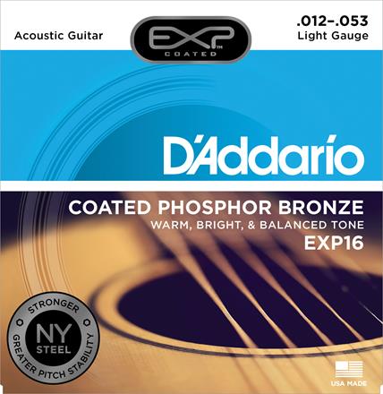 D'Addario EXP Phosphor Bronze Akustikgitarre Saiten, leicht (EXP16)