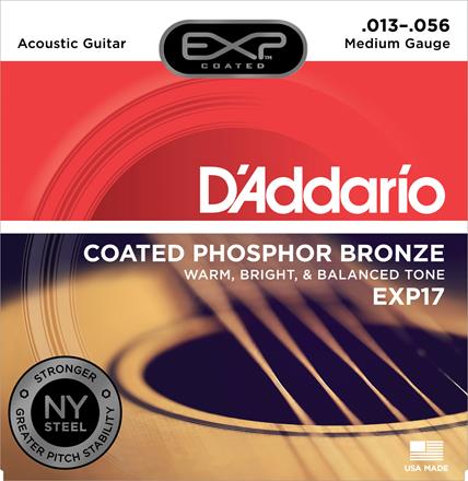 D'Addario EXP Phosphor Bronze Akustikgitarre Saiten, mittel (EXP17)