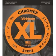 D'Addario flachgewickelt aus Chrom-Saiten, mittel (ECB82)
