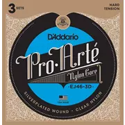D'Addario Pro Arte klassische Saiten 3 er-Pack, harte Spannung (EJ46-3D)
