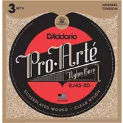 D'Addario Pro Arte klassische Saiten 3 er-Pack, normale Spannung (EJ45-3D)