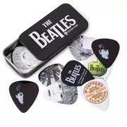 D'Addario Pick Tins mit verschiedenen Beatles Picks, Logo