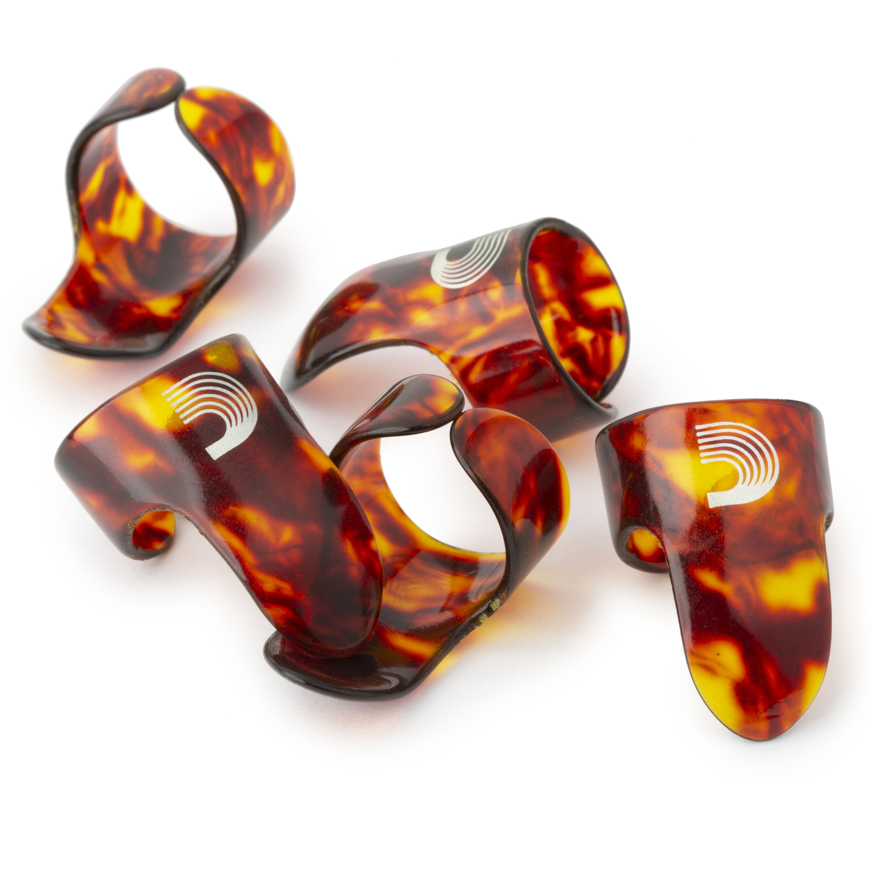 D'Addario Zelluloid-Fingerentnahmen, groß – 5 er-Pack