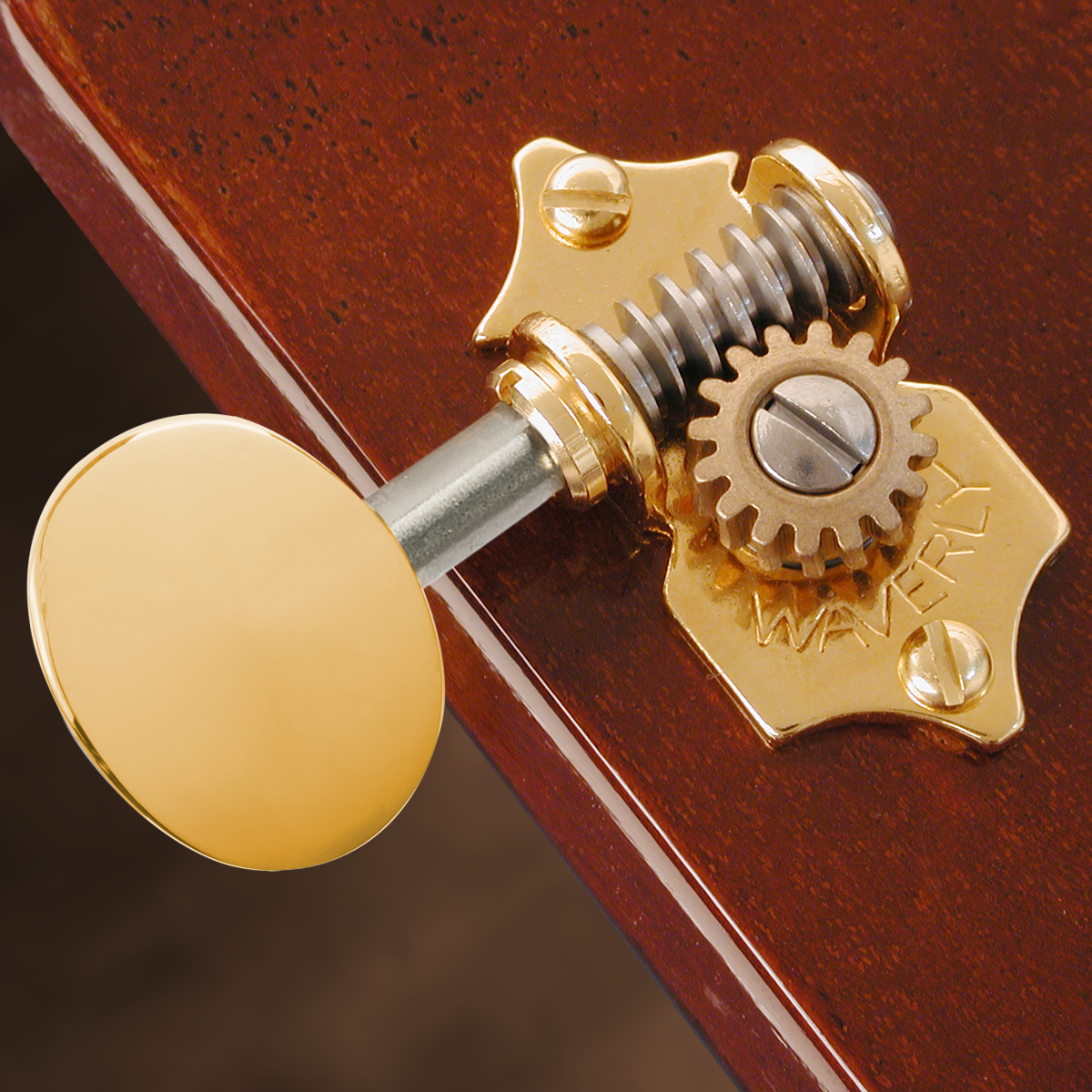 Waverly-Stimmmechaniken für Gitarre mit ovalen Vintage-Flügeln für massive Kopfplatten