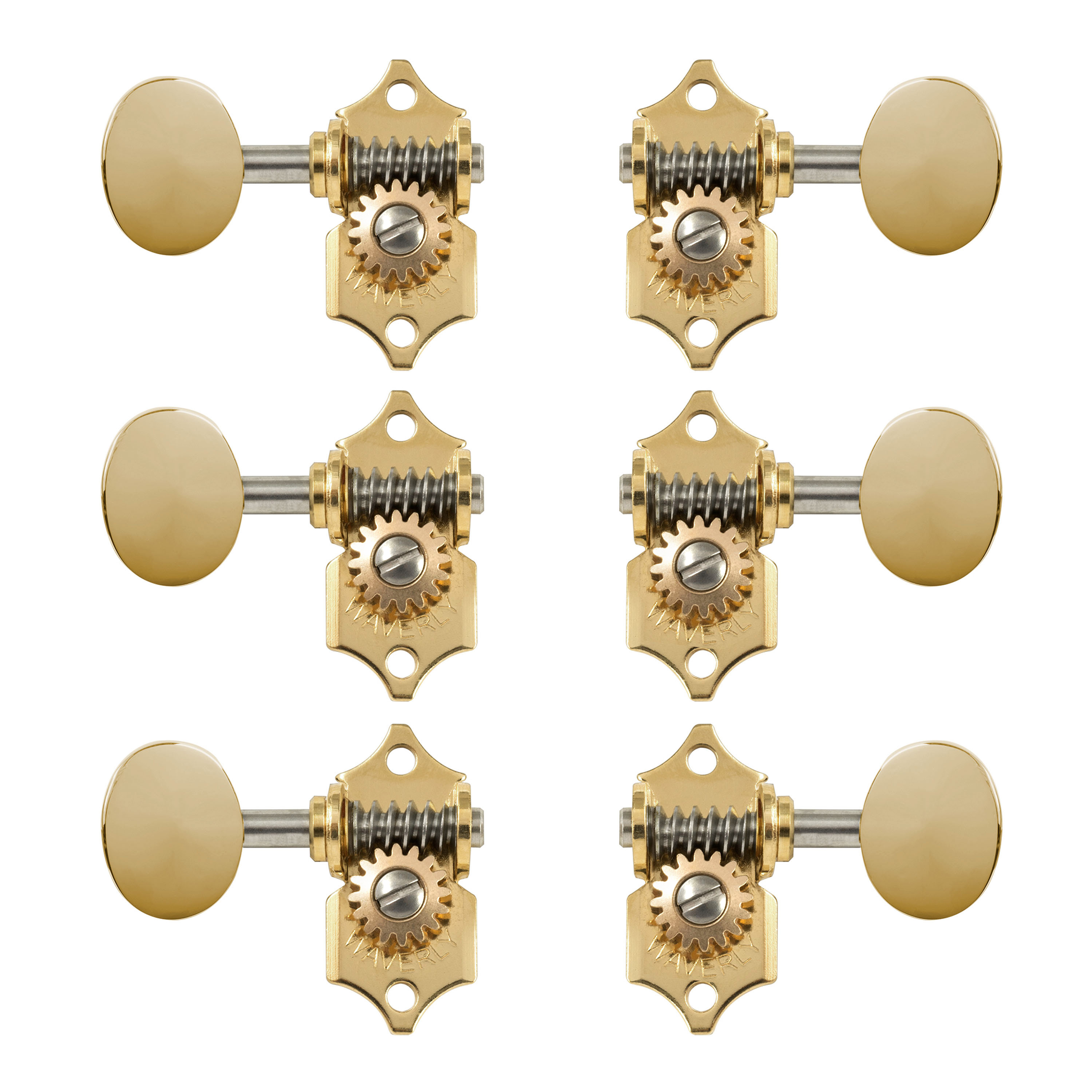 Waverly Guitar Tuner mit ovalen Vintage-Knöpfen für geschlitzte Zapfenköpfe