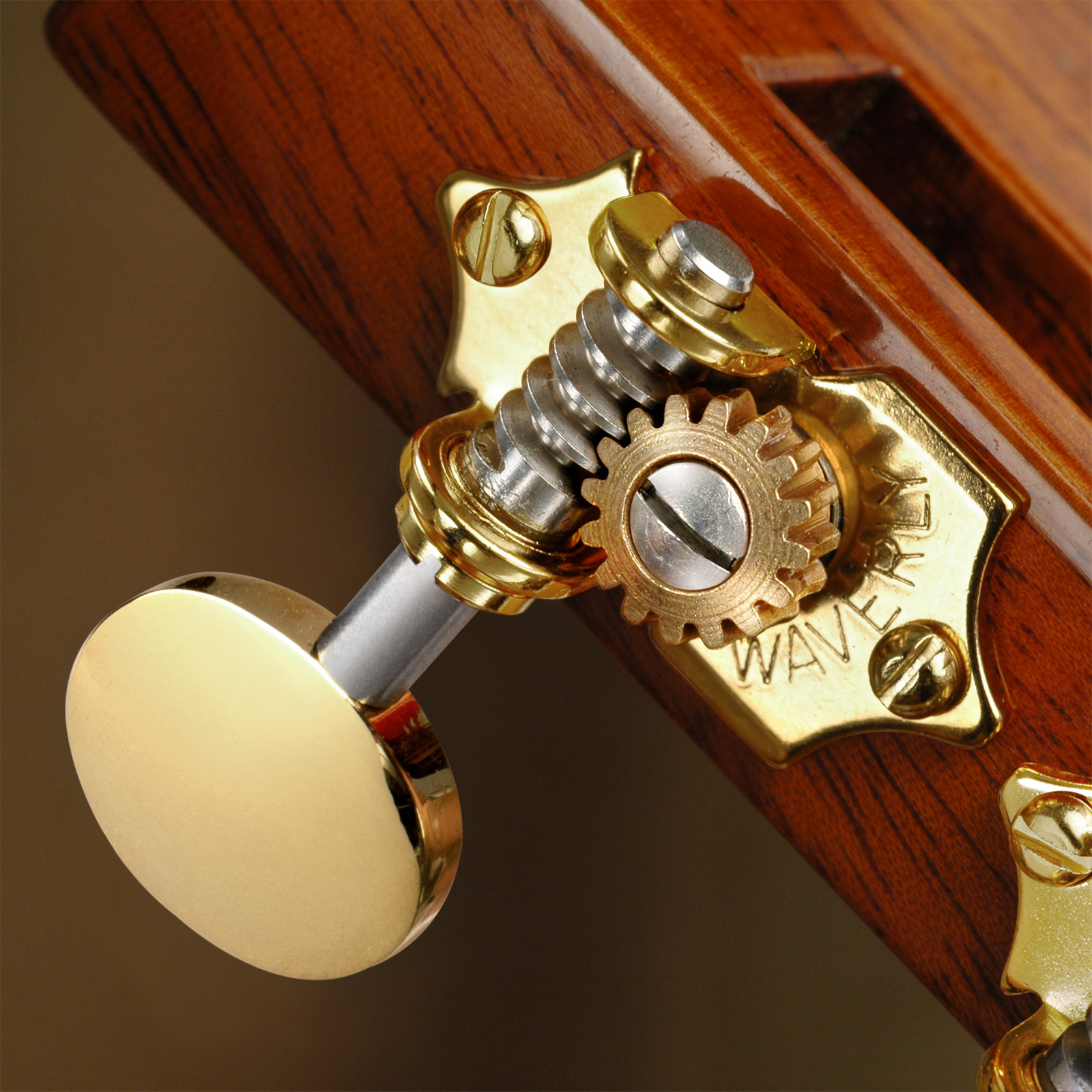 Waverly Guitar Tuner mit ovalen Vintage-Knöpfen für geschlitzte Zapfenköpfe