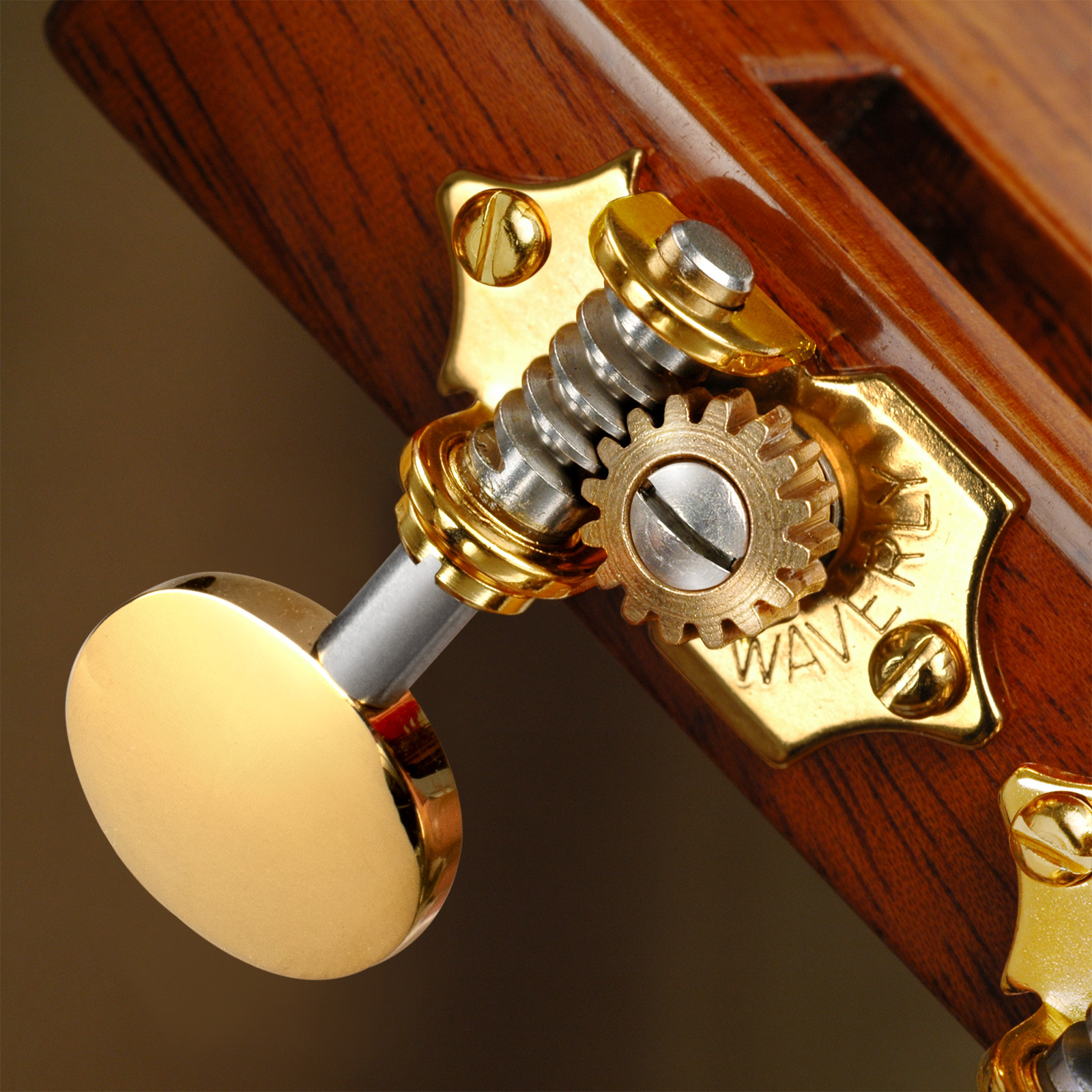 Waverly Guitar Tuner mit ovalen Vintage-Knöpfen für geschlitzte Zapfenköpfe