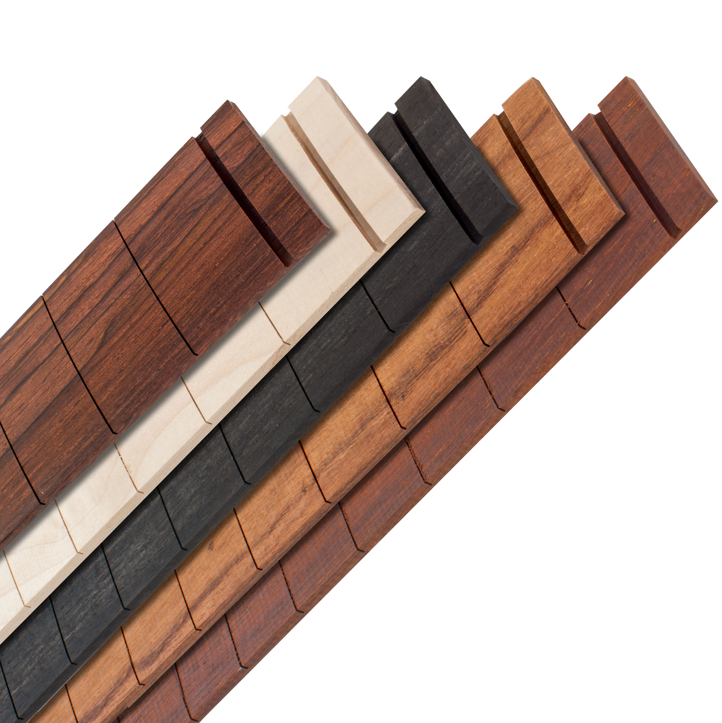 Geschlitztes Griffbrett für Fender-Gitarre, progressiver Griffbrettradius Geschlitztes Griffbrett für Fender-Gitarre, progressiver Griffbrettradius