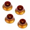 Gibson Accessories Top Hat-Knöpfe, Vintage Amber, Set mit 4 Stück Gibson Accessories Top Hat-Knöpfe, Vintage Amber, Set mit 4 Stück
