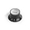 Top Hat-Glocken-Reflektorknopf, schwarzer Lautstärkeregler, grob gerändelt für Alpha Top Hat-Glocken-Reflektorknopf, schwarzer Lautstärkeregler, grob gerändelt für Alpha