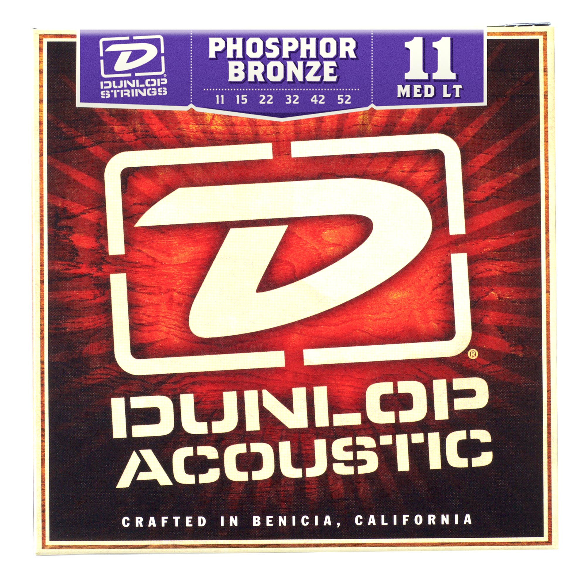Dunlop Phosphor Bronze Akustische Gitarrenringe, mittelhell