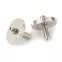 Archtop Brückenpfosten aus Aluminium und Daumenradsatz, Nickel, 2er-Satz Archtop Brückenpfosten aus Aluminium und Daumenradsatz, Nickel, 2er-Satz