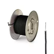 Vintage Stranded Core Push-back Wire - 50 feet, Black