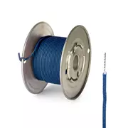 Push-BackKabel mit Vintage-Strangkern – 50 Fuß, blau