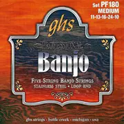 GHS Professional Banjo-Fünf-Saite-Saiten, mittel, Edelstahl