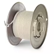 Vintage Solid Core Push-BackKabel – 50 Fuß, weiß, 20 Gauge