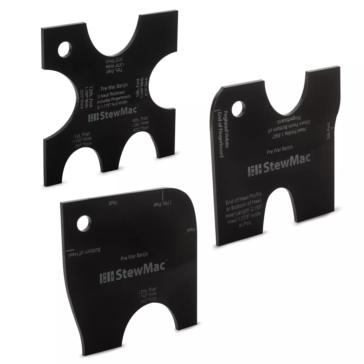 Vorlagen für die Halsformung für Banjo Vorlagen für die Halsformung für Banjo