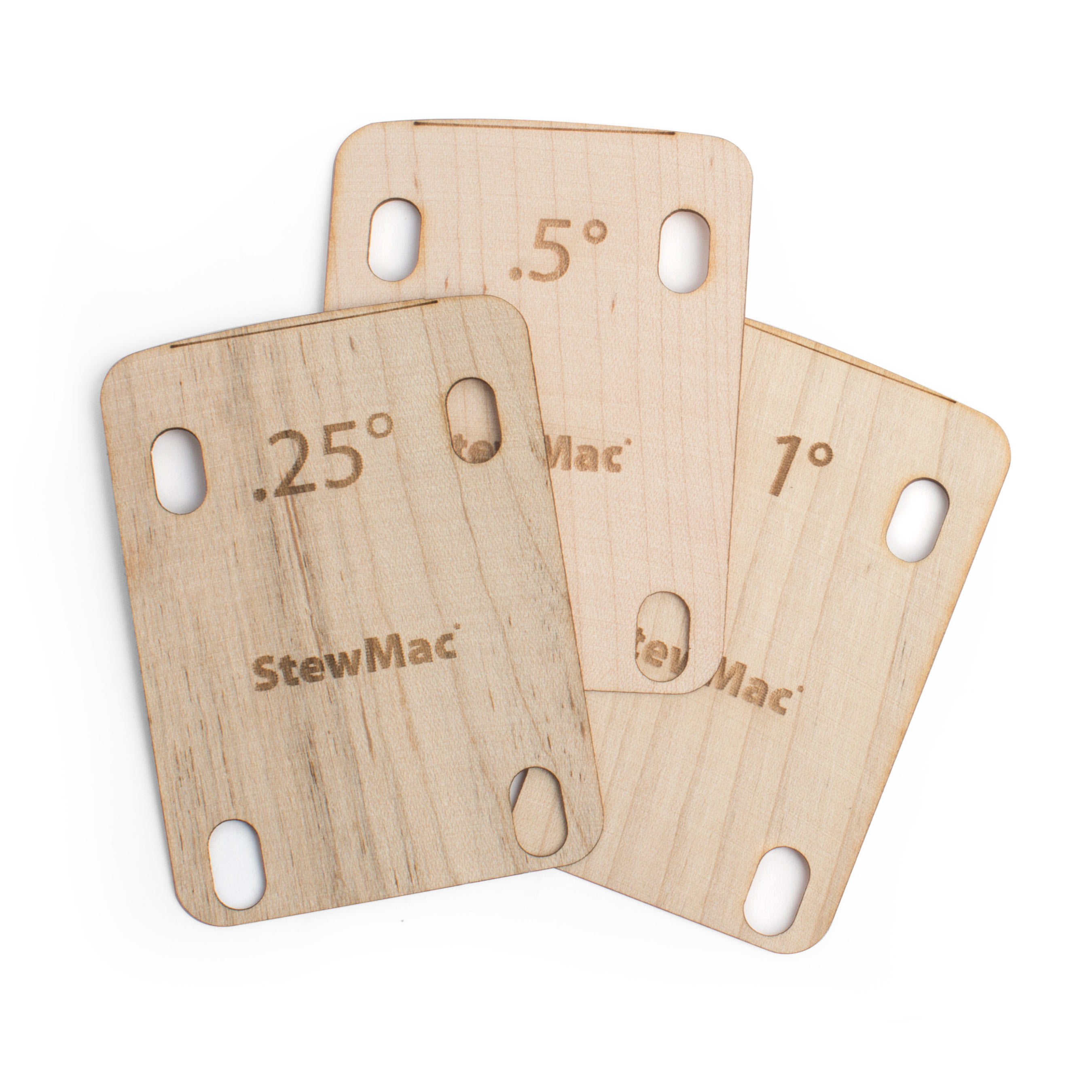 StewMac-Hals-Unterlegplatten für Gitarre, geformt, 3er-Set