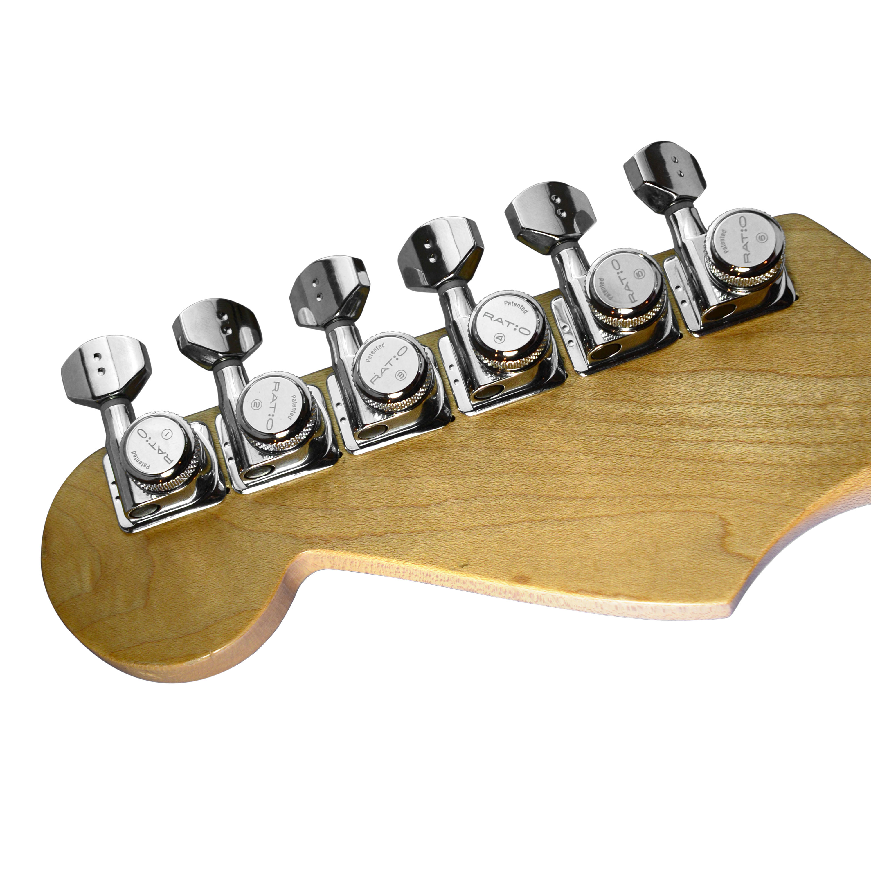 „Graph Tech Ratio Electric Locking 6-In-Line“-Stimmmechaniken